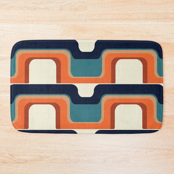 Item preview, Mid-Century Modern Meets 1970s Orange & Blue designed and sold by MonstersMashU.