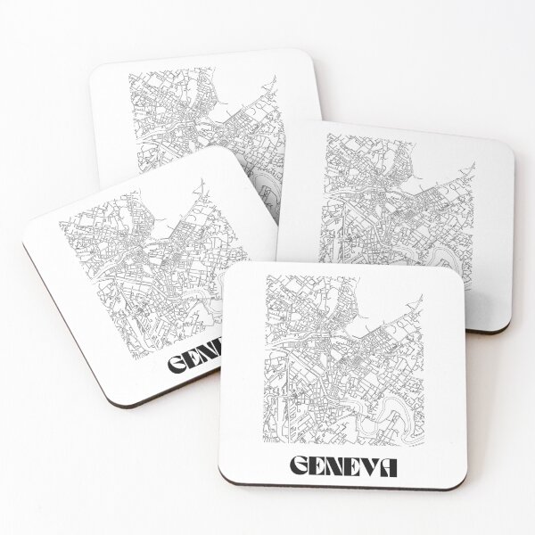 Item preview, Retro Map of Geneva Switzerland Minimalist Line Drawing designed and sold by Designedbysm.