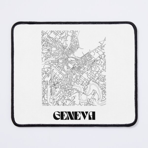 Item preview, Retro Map of Geneva Switzerland Minimalist Line Drawing designed and sold by Designedbysm.