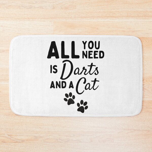 Item preview, All you need is darts and a cat designed and sold by TheGreenGoat.