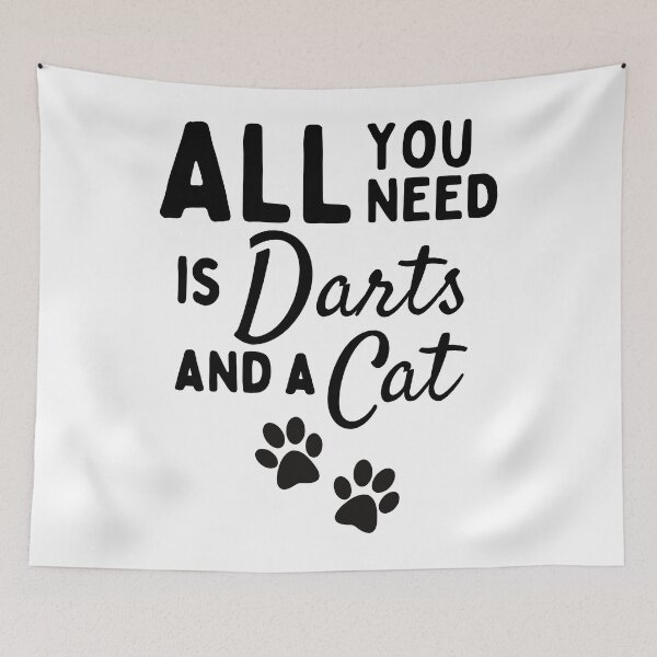 Item preview, All you need is darts and a cat designed and sold by TheGreenGoat.