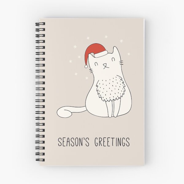 Item preview, CAT season's greeting, Merry Christmas, cat doodles Xmas, holiday greet designed and sold by Pointit.