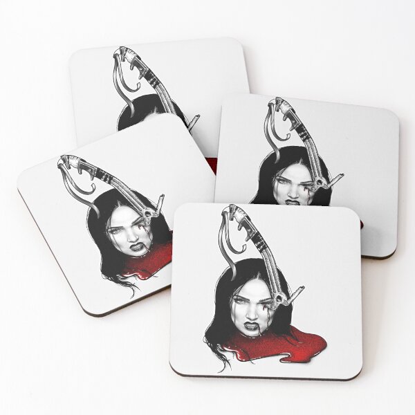 Item preview, Ice pick- a portrait (monochromatic illustration on white with red accent) designed and sold by Anicatattoos.