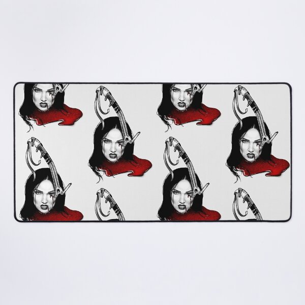 Item preview, Ice pick- a portrait (monochromatic illustration on white with red accent) designed and sold by Anicatattoos.