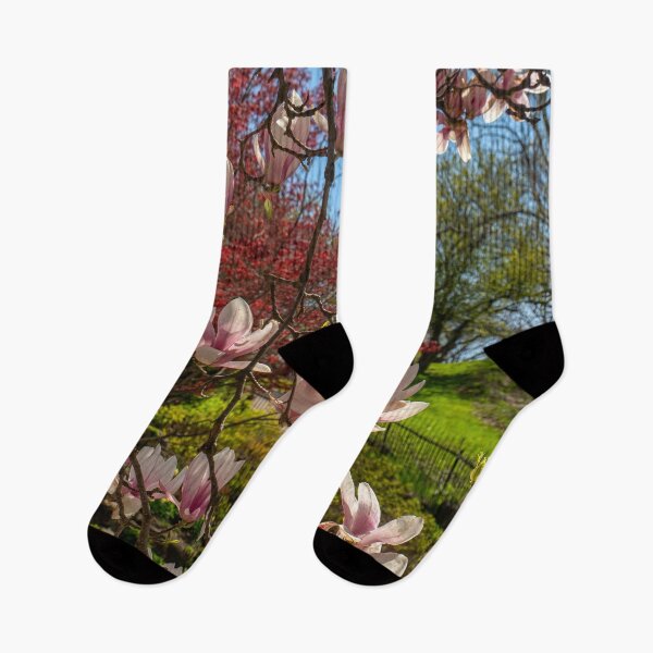 Item preview, Pink Magnolia and Red Japanese Maple designed and sold by wildvalecreate.