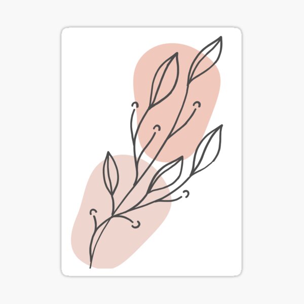 Minimal Leaf Pattern - Nude – Little Linda Stickers
