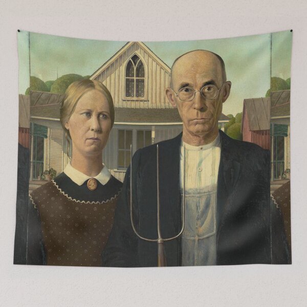 Item preview, American Gothic - Grant Wood  designed and sold by Vintage Designs +.