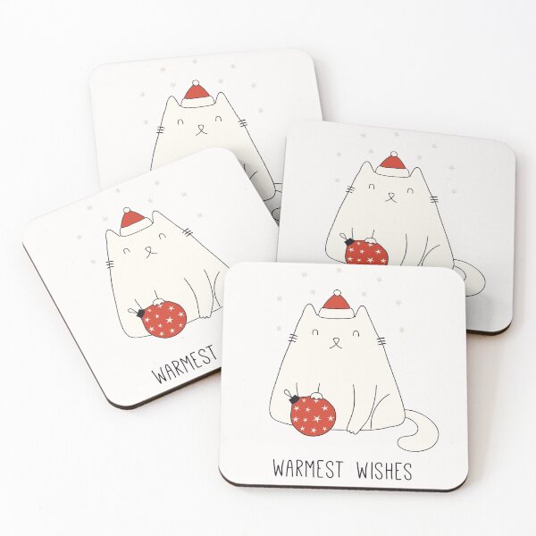 Item preview, CAT warmest wishes, Merry Christmas, cat doodles Xmas, holiday greet designed and sold by Pointit.