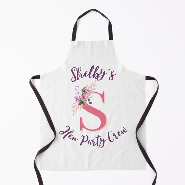 Item preview, Shelby Personalized Hen Party Crew Floral Initial Design designed and sold by Partypumpkin.