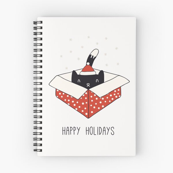 Item preview, cat gift, happy holidays, cat doodles Xmas, holiday greet designed and sold by Pointit.