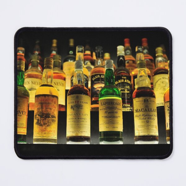 Collection of Whisky Bottles Mouse Pad