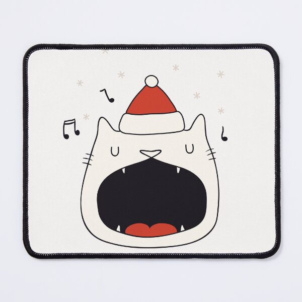 Item preview, Cat singing Merry Christmas, cat doodles Xmas, holiday music greet designed and sold by Pointit.