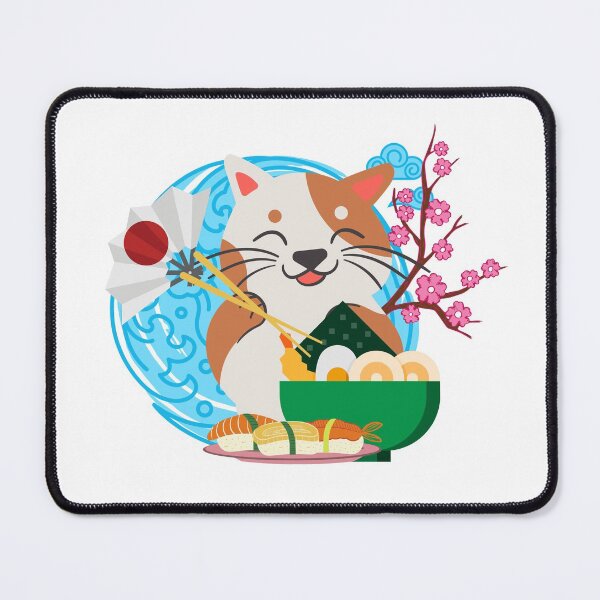 Item preview, Japanese wave cat sushi designed and sold by MaypanaShop.