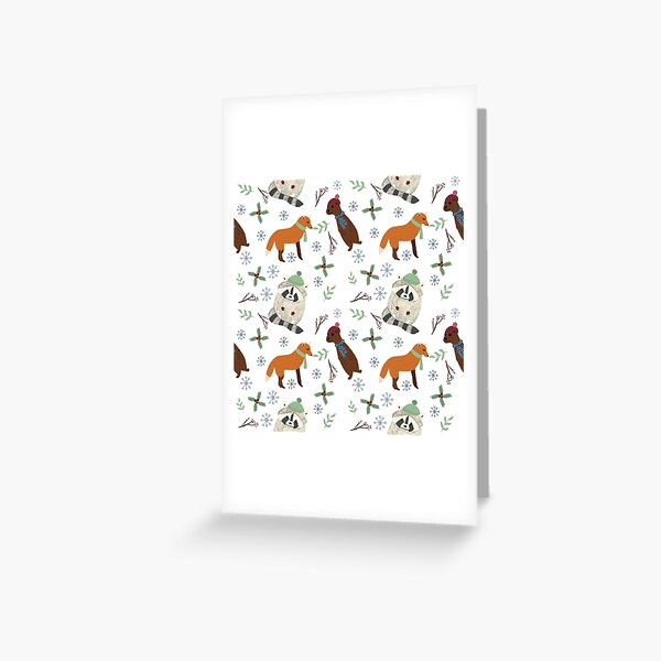 Item preview, Winter Woodland Critters Card designed and sold by artbymjohnston.