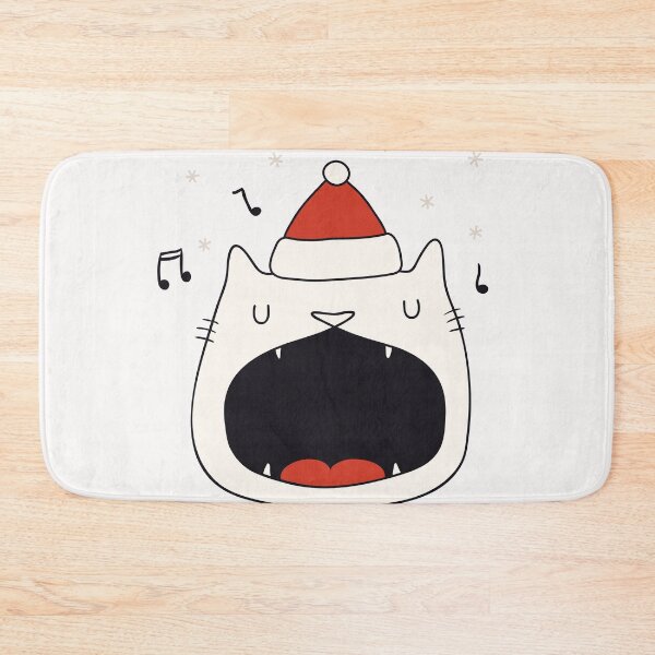 Item preview, Cat singing Merry Christmas, cat doodles Xmas, holiday music greet designed and sold by Pointit.