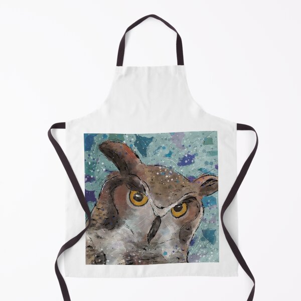 Item preview, Lovely owl in blue and green designed and sold by Kreajuut.