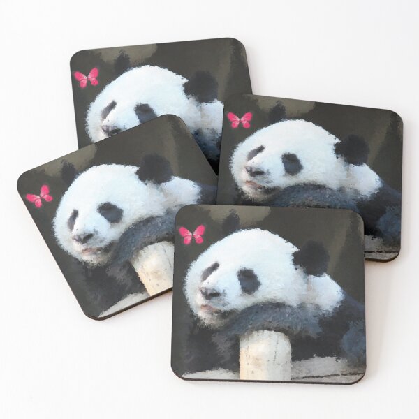 Item preview, Painting Panda with butterfly designed and sold by lolmaned.