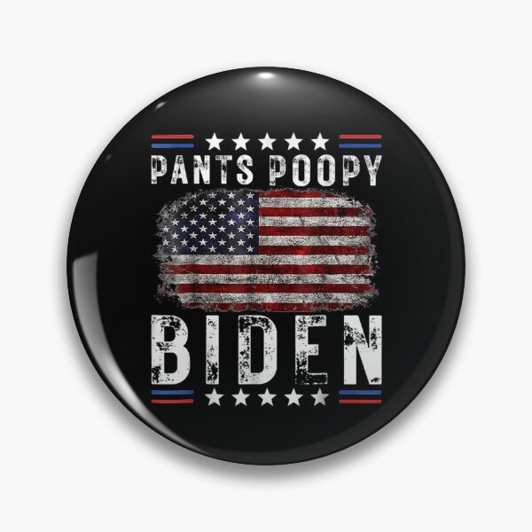 Item preview, Poopy Pants Joe Biden, Anti Biden - Trump and America Flag designed and sold by Delores Kinder.