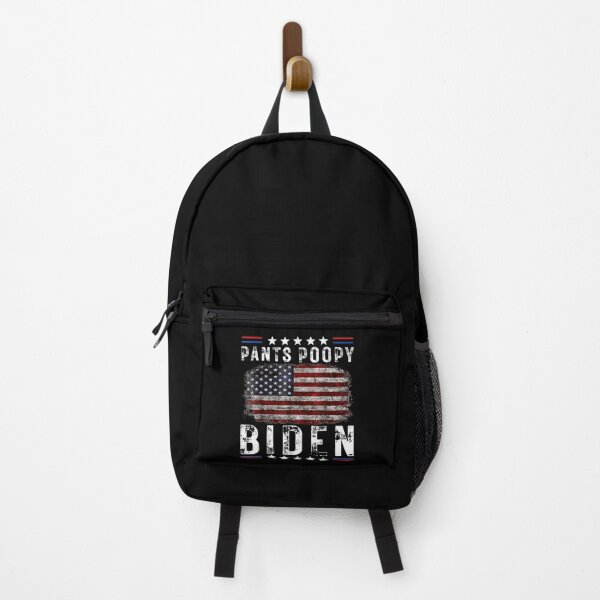 Vista previa del artículo con la obra «Poopy Pants Joe Biden, Anti Biden - Bandera de Trump y América», diseñado y vendido por Delores Kinder.