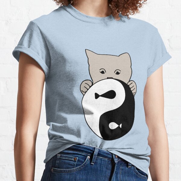 Vista previa del artículo con la obra «ying yang que significa amor gato», diseñado y vendido por Sevval123.