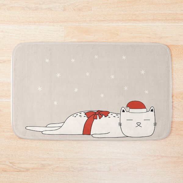 Item preview, sleeping cat, happy holidays, cat doodles Xmas, holiday greet designed and sold by Pointit.