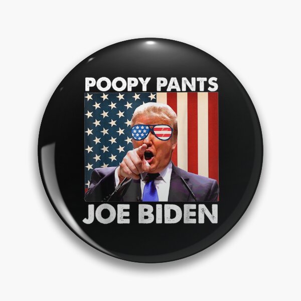 Item preview, Poopy Pants Joe Trump Anti Joe Biden American Flag designed and sold by Delores Kinder.