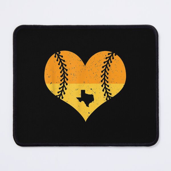 Item preview, Retro Vintage Houston Texas Baseball Heart With Map designed and sold by Delores Kinder.
