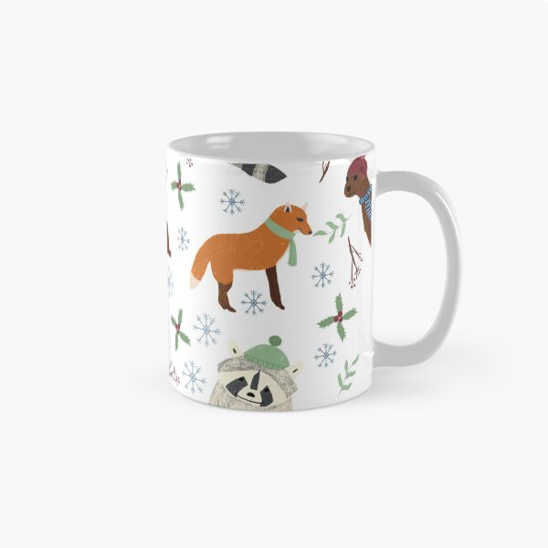 Item preview, Winter woodland critters mugs designed and sold by artbymjohnston.