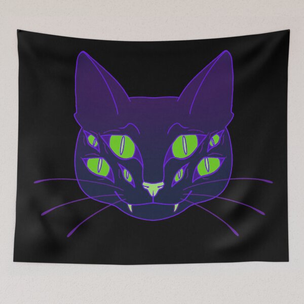 Item preview, Freaky Cat with Multiple Eyeballs designed and sold by Viperrrr.