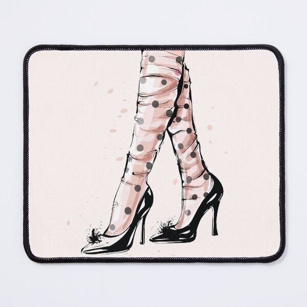 Item preview, Polkadot Stocking and High Heels Fashion Drawing designed and sold by Dollfacedesign.