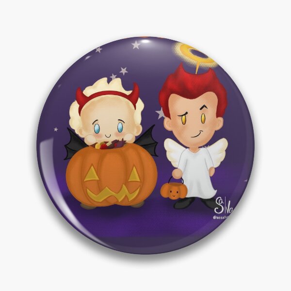 Item preview, Happy Halloween - Angel and Demon designed and sold by acsalva.