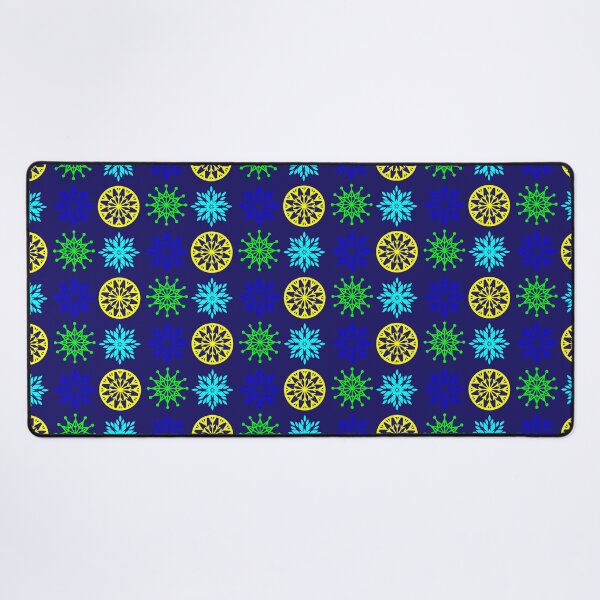 Item preview, Summer abstract colourful pattern in retro style, blue background. designed and sold by Natalya Alexandrou.