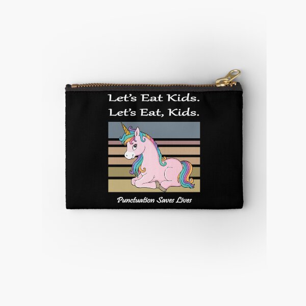 Item preview, Funny Let's Eat Kids Punctuation Saves Lives UnicornThanksgiving Christmas designed and sold by sichaz.