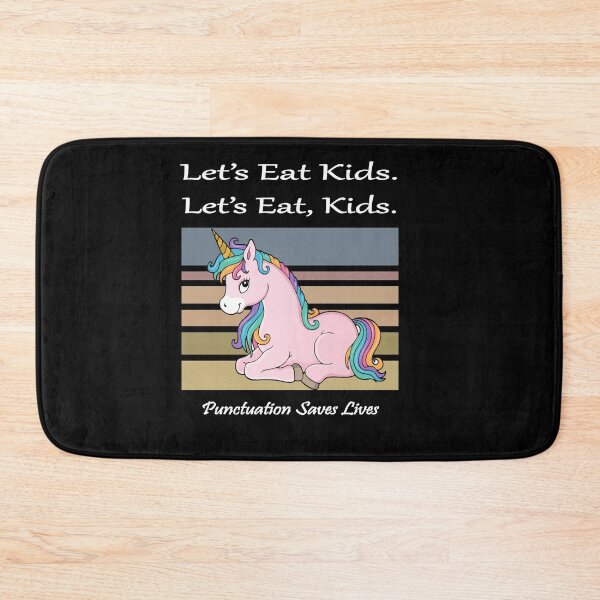 Item preview, Funny Let's Eat Kids Punctuation Saves Lives UnicornThanksgiving Christmas designed and sold by sichaz.
