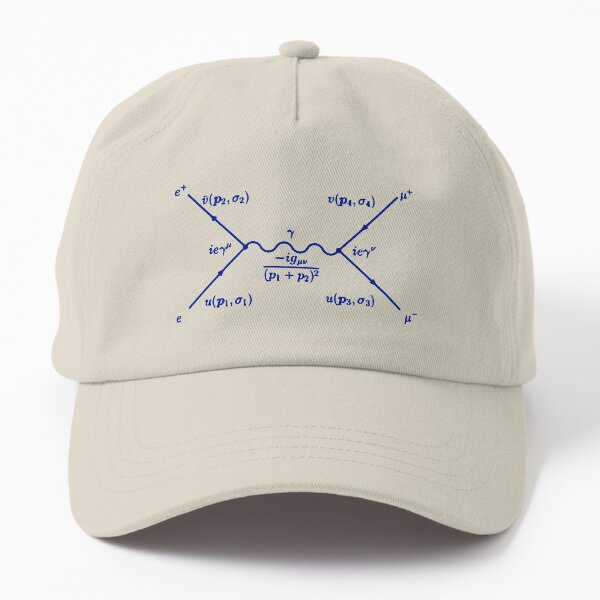 Aperçu de l'œuvre Diagramme de Feynman électron positron paire annihilation bleu créée et vendue par NoetherSym.