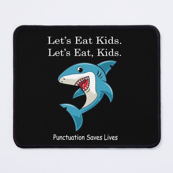 Item preview, Funny Let's Eat Kids Punctuation Saves Lives SharkThanksgiving Christmas designed and sold by sichaz.