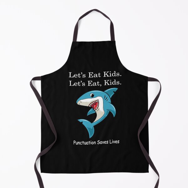 Item preview, Funny Let's Eat Kids Punctuation Saves Lives SharkThanksgiving Christmas designed and sold by sichaz.
