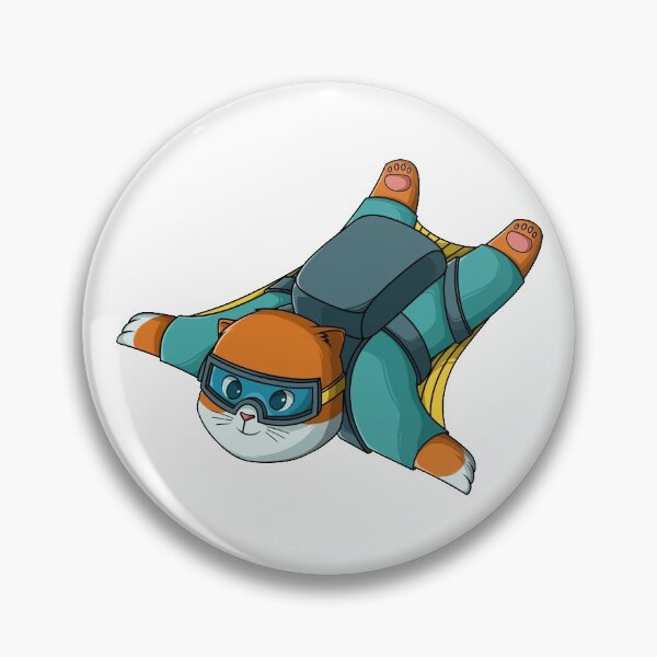 Item preview, Cute cat flying with wingsuit designed and sold by kanvasdesign.
