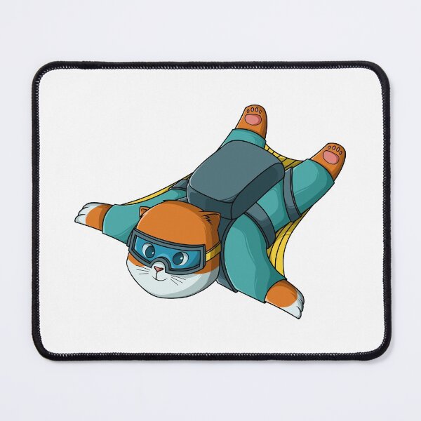 Item preview, Cute cat flying with wingsuit designed and sold by kanvasdesign.