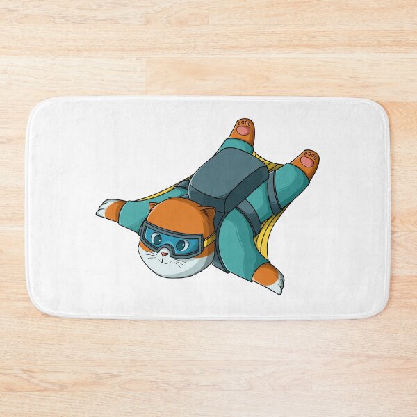 Item preview, Cute cat flying with wingsuit designed and sold by kanvasdesign.