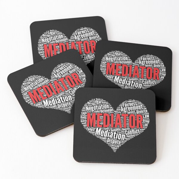 Item preview, Mediator Heart Shape Word Cloud Design print designed and sold by theodoros20.