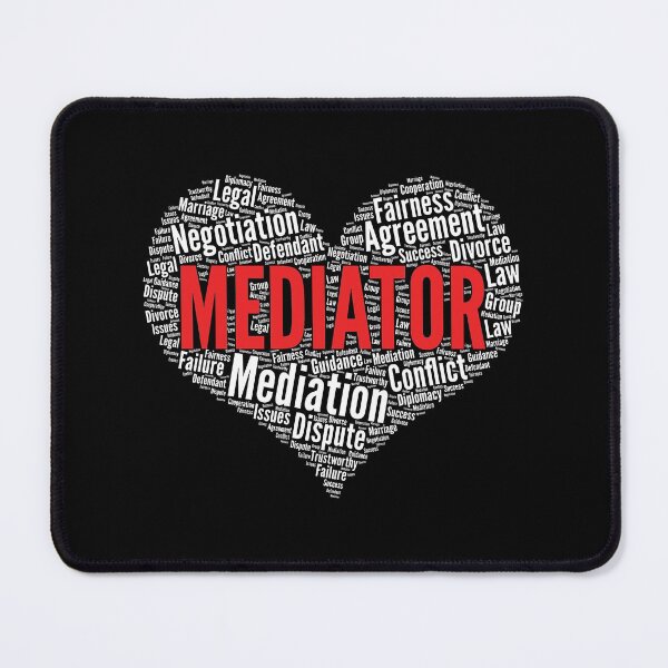 Item preview, Mediator Heart Shape Word Cloud Design print designed and sold by theodoros20.
