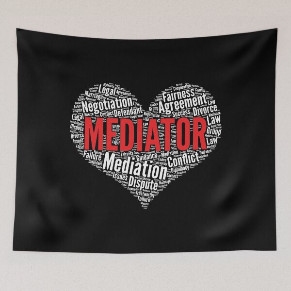 Item preview, Mediator Heart Shape Word Cloud Design print designed and sold by theodoros20.