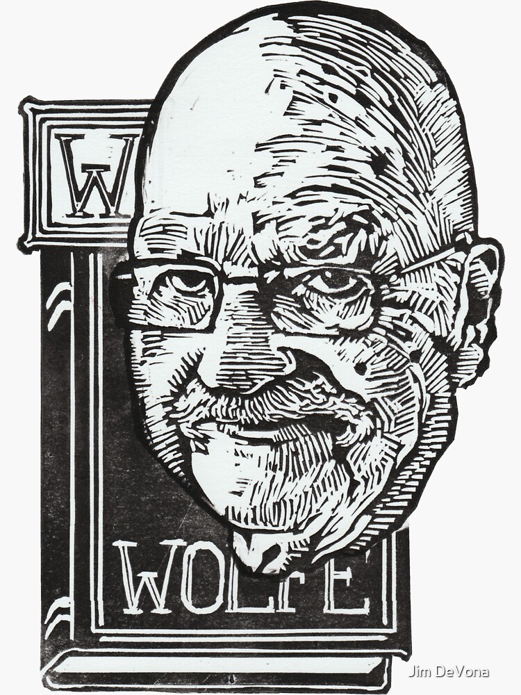 W is for Wolfe - Gene Wolfe book portrait by anoved