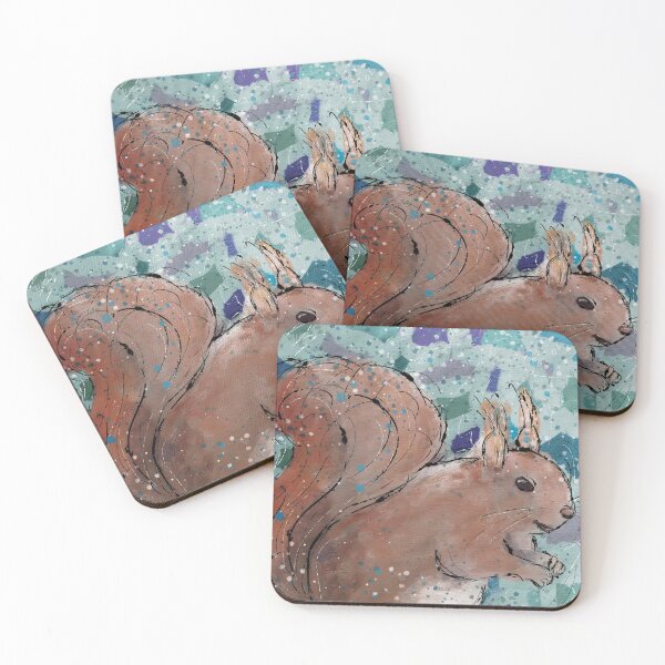 Item preview, Lovely Squirrel in blue and green designed and sold by Kreajuut.