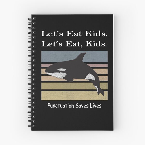 Item preview, Funny Let's Eat Kids Punctuation Saves Lives OrcaThanksgiving Christmas designed and sold by sichaz.
