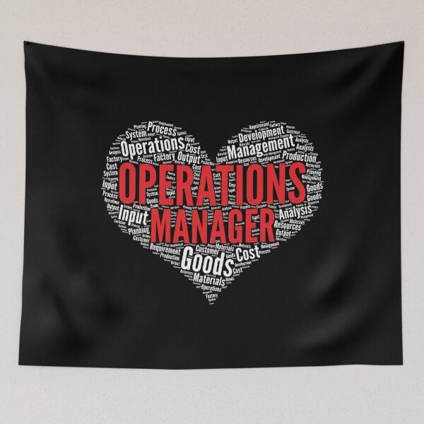 Item preview, Operations manager Heart Shape Word Cloud Design design designed and sold by theodoros20.