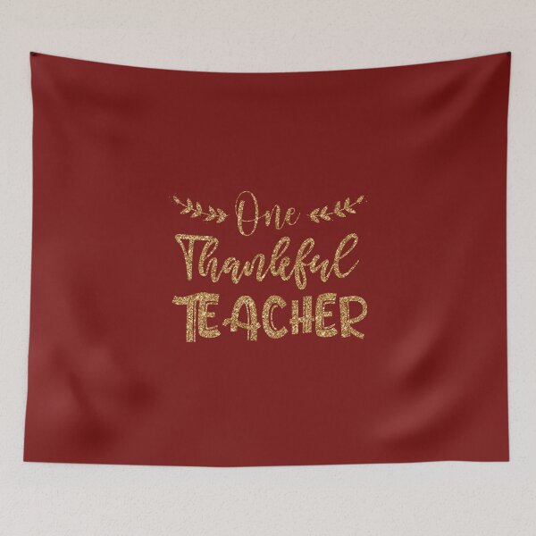 Item preview, gold one thankful teacher thanksgiving gift Birthday funny sarcastic saying offended Meme designed and sold by joygift369.
