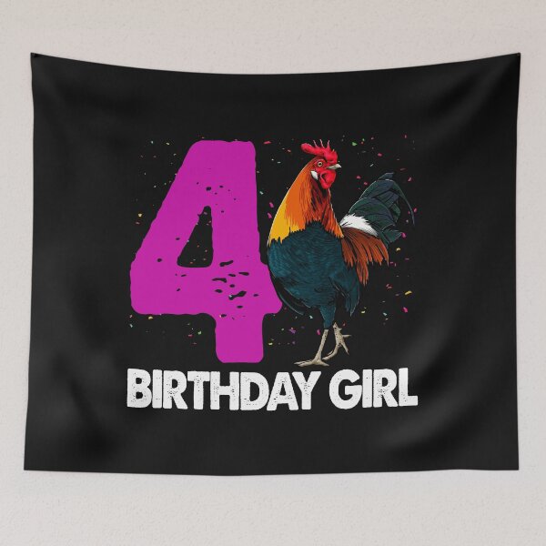 Item preview, Birthday Girl 4 Rooster designed and sold by Bendthetrend.