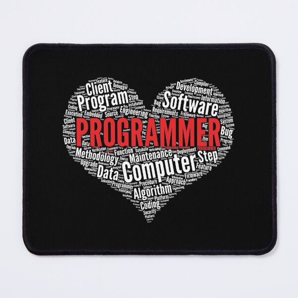 Item preview, Programmer Heart Shape Word Cloud Design Coding product designed and sold by theodoros20.